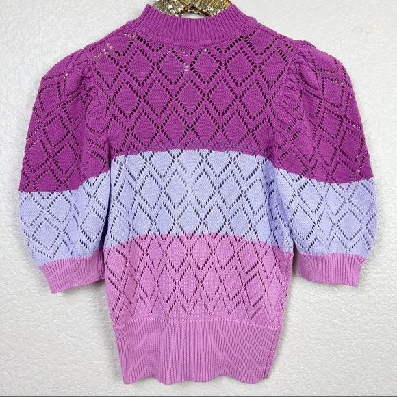 BCBGeneration • Bonnie Striped Short Sleeve Sweater - Picture 14 of 16